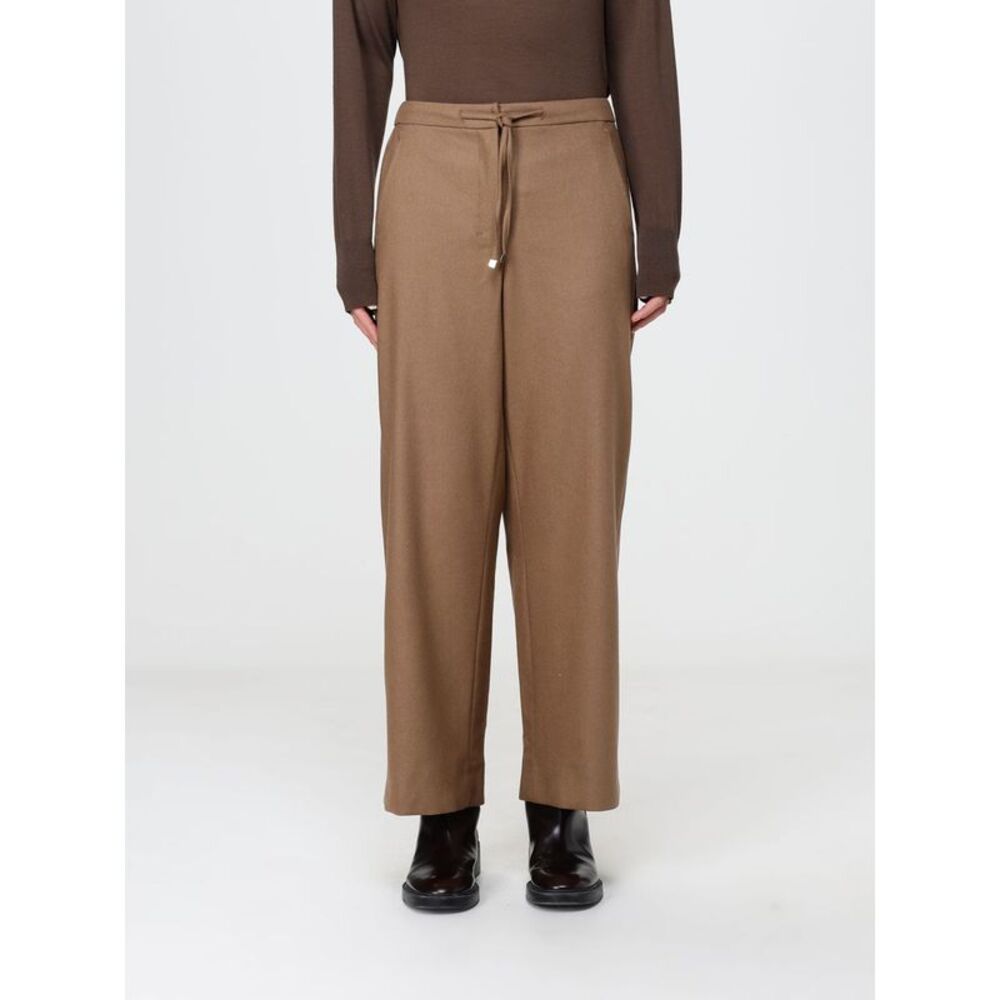 'S Max Mara Women 'S Max Mara Wide-Leg Pure Wool Trousers With Drawstring Waist